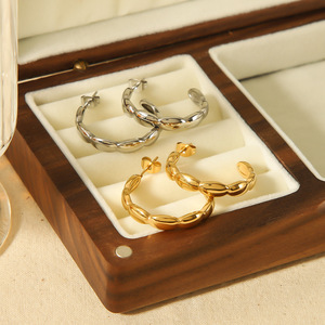 <b>Cuff</b> <b>Earrings</b> Geometric 18K Gold Plated Stainless Steel Women's Fashion Jewelry - Product Image 1