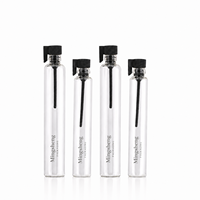 Flacon de parfum en verre transparent vide Mingsheng personnalisé de 1 ml et 2 ml, mini flacons d'échantillon portables pour liquides et parfums
