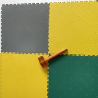 PVC-Gummi-Garagenbodenmatten Lowes Ineinandergreifende Kunststoffböden Gebrauchte Garagenbodenfliesen zum Verkauf