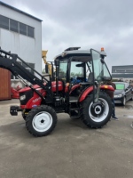 Tractor de Carga Frontal Fabricado en China, 4x4, 50HP, Cabina de Lujo, Bomba, Arranque Eléctrico, Alta Productividad, Compatible con Varios Implementos Agrícolas