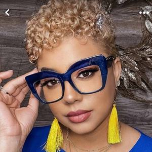 Lunettes à œil De chat, cadre optique épais, en forme carrée, surdimensionnée, avec nom personnalisé, <span class=keywords><strong>2022</strong></span> - Product Image 1