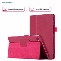 Étui pour tablette en cuir PU intégral avec texture litchi, design avec fente pour cartes, type support, pour iPad Air 4, Air 5, 10.9, iPad Air 11