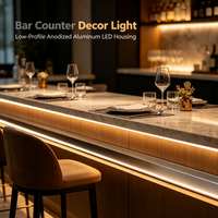 Boîtier linéaire LED en aluminium à profil bas, plusieurs couleurs anodisées pour l'éclairage décoratif intérieur