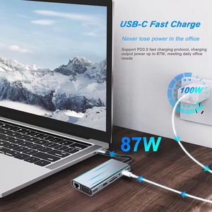 Hub USB-C 11-en-1 8-en-1 TYPE-C vers HDMI avec adaptateur de station d'accueil, lecteur de cartes SD/TF, audio et PD pour ordinateur portable, iPhone 16/15, MacBook - Product Image 2