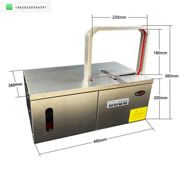 Máquina de enrolamento de legumes portátil, máquina de encaixe fita seladora a calor