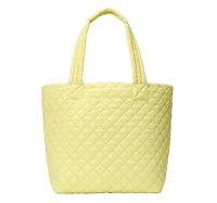 Sac fourre-tout en nylon uni de grande capacité structuré avec bandoulière en tissu éponge, fermeture éclair intérieure et plusieurs poches