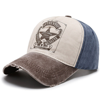 Gorras de Béisbol Retro de 6 Paneles con Insignia Impresa, Paneles Laterales de Algodón Sólido, Logotipo Personalizado, Hebilla Metálica, Algodón Lavado, OEM ODM al por Mayor