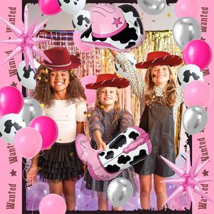 In the Trend New Arrival Cowboy Foil <b>Balloons</b>-Mix Color Printing Birthday Party <b>Decoration</b> with Cowboy Hat Design - Product Image 6