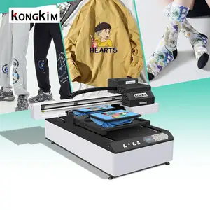 Kongkim KK-6090 Dtg T-Shirtprinter Van Toepassing Op Om Het Even Welke Soorten Katoenen T-Shirts Printer