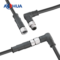 Câble d'extension personnalisé 4 broches mâle à femelle 22 AWG M08 connecteur étanche en métal câble moulé câble d'éclairage LED