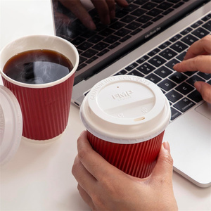 Gobelet en papier double paroi jetable P&M, qualité alimentaire, étanche, 12 oz, avec logo personnalisé, impression professionnelle, emballage pour café, vin - Product Image 3