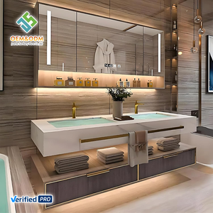 Juego de Muebles de Baño de Lujo JUERTE OEM 2026, Incluye Tocador, Gabinetes, Paneles, Espejo LED, Lavabo y Grifo. - Product Image 3