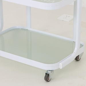 Industrial-Style Spa Facial Manicure Hairdressing <b>Trolley</b> Cart Wheels for Living Room Hotel Bedroom School Gym Use - Product Image 4