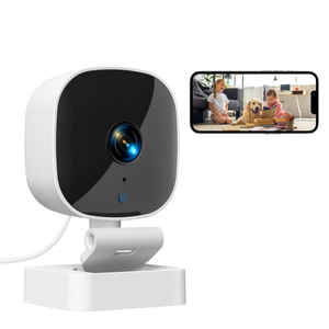 Caméra de sécurité intérieure murale avec surveillance <span class=keywords><strong>WiFi</strong></span> par téléphone mobile 24h/24, vision nocturne pour usage domestique - Product Image 1