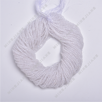 Vente en gros de pierres naturelles de différentes tailles 2mm 3mm 4mm perle ronde à facettes cristal de roche Quartz perles en vrac