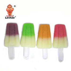 Bonbons gélifiés Halal en forme de bâtonnets de crème glacée colorés, vente en gros de l'usine Lechao - Product Image 3