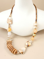 Collier de mode OEM/ODM, style bohème estival, décontracté, avec pendentif coquillage et perles, pour la plage et les voyages, au look élégant et frais