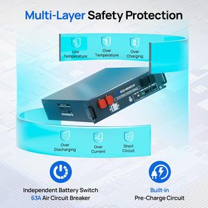 Sinh Thái xứng đáng EU chúng tôi Kho bán buôn 51.2V 50Ah 6000 + chu kỳ máy chủ Rack LiFePO4 Pin cho off-lưới điện năng lượng mặt trời sao lưu điện - Product Image 4