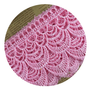 Dentelle brodée soluble dans l'eau de 6 cm de large, tissu pour vêtements, rembourrage, textile de maison, dentelle décorative colorée en polyester français - Product Image 4