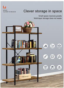 Librería moderna de metal y madera para niños <span class=keywords><strong>Escalera</strong></span> de acero y estantería acrílica para niños para uso en la biblioteca del hogar para la sala de estar - Product Image 3