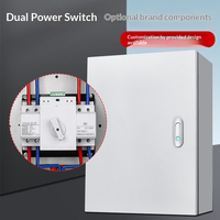 Boîtier de distribution ATS à double alimentation avec interrupteur de transfert automatique 380V 4P 63A 100A IP68 étanche, panneau de commande, direct usine