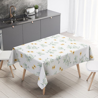Nappe florale Couverture de table Nappes pour les fêtes Cuisine Table à manger, Polyester Tissu Fleur Nappe Accessoires