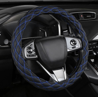 Housse de volant en cuir de luxe à 4 branches, ensemble complet d'accessoires automobiles, compatible avec le modèle de voiture Toyota 09