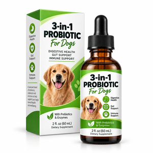 Formule liquide prébiotique et enzymatique holistique <span class=keywords><strong>pour</strong></span> la santé intestinale des animaux de compagnie, <span class=keywords><strong>pour</strong></span> le bien-être quotidien des chiens et l'absorption des nutriments, 60 ml - Product Image 1