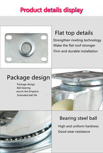 <span class=keywords><strong>3</strong></span> Zoll Flache Universalrollen Trolley-Flachrollen Kugelrollen - Product Image 6