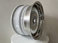 Sandwich personnalisé spécial assembler 3 pièces roue forgée haute polissage Euro étape lèvre disque central blanc
