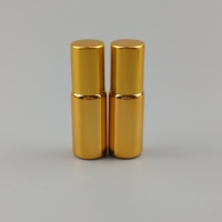 Flacon roll-on rechargeable en verre UV de 5 ml avec bouchon à vis pour crème de soin et huile essentielle