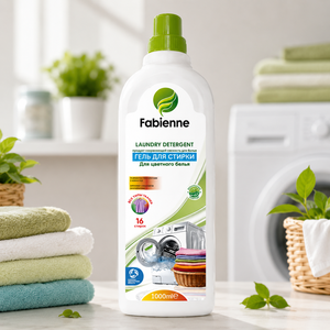 น้ำยาซักผ้าชนิดเจล Fabienne 1000 มล. สำหรับเสื้อผ้าสี ขจัดคราบ ปกป้องสีสัน ใช้ได้ทั้งมือและเครื่องซักผ้า จากโรงงานโดยตรง - Product Image 3