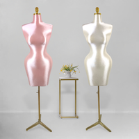 Mannequin femme grande taille sans jambes, style européen et américain, demi-corps, ajusté, pour présentation en magasin de vêtements