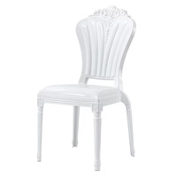 Vente directe du fabricant, chaises d'hôtel durables pour utilisation en salle de banquet, chaises blanches et noires de style princesse, chaise de salle à manger