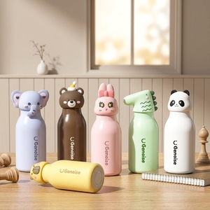 Botol Minum Anak Motif Kepala Hewan Lucu <span class=keywords><strong>Portable</strong></span>, Bahan Stainless Steel 316 Vacuum Insulated, Cocok untuk Kembali ke Sekolah dan Olahraga - Product Image 1