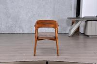 Chaise de salle à manger moderne en bois de noyer massif, fauteuil avec dossier et coussin moelleux, couleurs personnalisables, mobilier de luxe pour la maison, le restaurant et le salon