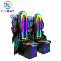 Machine de jeu d'arcade de boxe de rue Big Rocket en plastique avec lumières clignotantes, détection de mouvement et fonctionnement à monnayeur, machine de boxe au marteau