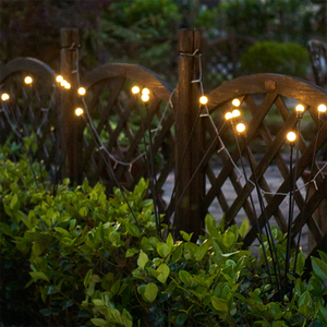 Feu d'artifice solaire LED extérieur, lucioles, pelouse, jardin, cour, décoration de paysage, lumière d'ambiance, lumières de balancement, vent - Product Image 5