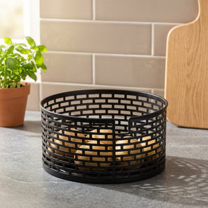 Round Metal Storage <b>Basket</b> Stainless Steel Kitchen Organizer Minimalist Design Durable <b>Food</b> - Product Image 6