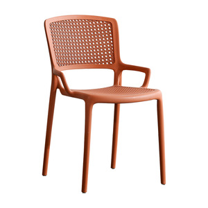 Silla de <span class=keywords><strong>Comedor</strong></span> Nórdica de Plástico con Reposabrazos, Respaldo Grueso, Diseño Moderno y Simple, Muebles para el Hogar, Económica, Informal, para Uso en Exteriores - Product Image 5