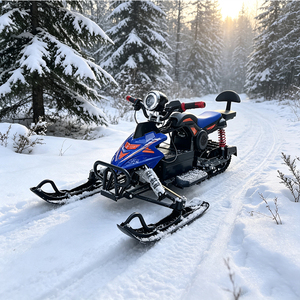 Motoneige électrique tout-terrain avec dossier confortable, véhicule à chenilles pour la conduite sur les pentes enneigées en hiver - Product Image 1