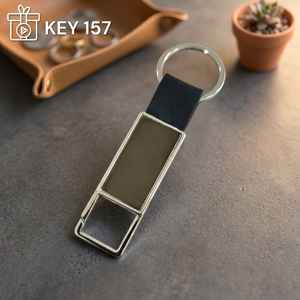 New Designed Keychain Custom Logo Business Gift <b>Men</b> Long Zinc Alloy Leather Car Keychain Promotional Carabiners - Product Image 5