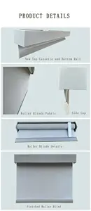 Roller Blinds Blackout Blackout Roller Window Shade Curtain Motorized Automatic Light Filtering Sunscreen Architect Roller Blinds Without Drilling