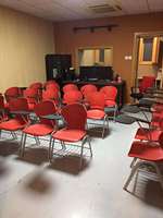 Chaise en plastique pour mobilier scolaire, salle de conférence, centre de formation, chaise de formation scolaire avec tablette