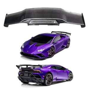 Kit carrosserie en fibre de carbone BTC en promotion pour Lamborghini <span class=keywords><strong>Huracan</strong></span> LP580 LP610, style EVO, aileron central double couche - Product Image 1