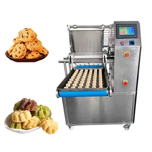 Máquina pequeña totalmente automática para hacer galletas, rollo de huevo trenzado, Macaron, con boquilla, barata