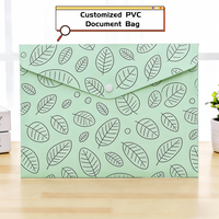 Carpeta de PVC Personalizada, Impermeable, Resistente al Polvo, Duradera y Ligera, para Almacenamiento de Documentos, Oficina y Escuela
