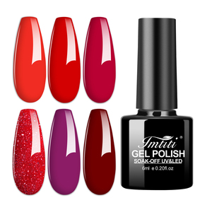 Imtiti vernis à ongles gel uv set nail art <span class=keywords><strong>manucure</strong></span> Noël <span class=keywords><strong>rouge</strong></span> paillettes couleurs organique séchage rapide vernis à ongles gel vernis gel - Product Image 1