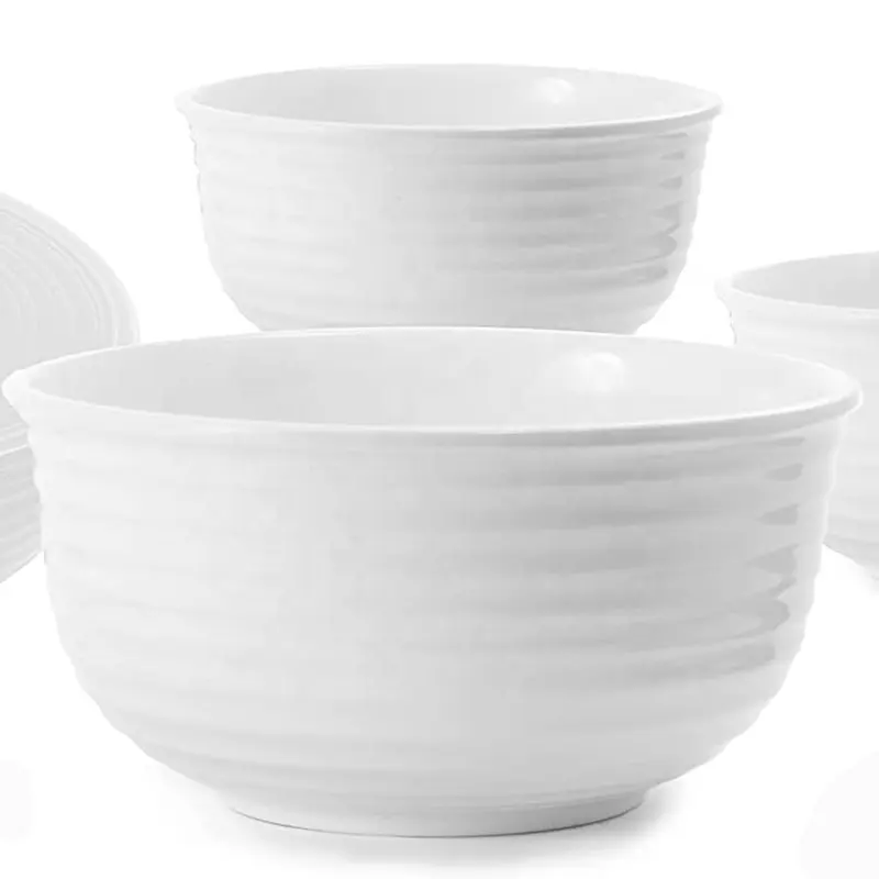 Manufacturing Home Restaurant noodle Soup Serving White Large Melamine Salad Bowl