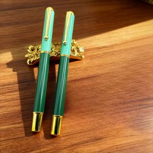 Custom High-Grade Green Metal Rollerball <b>Pen</b> with <b>Multi</b>-<b>Colored</b>/Black Ink 1.0mm Tip Custom Logo for Corporate Gifts Signatures - Product Image 6